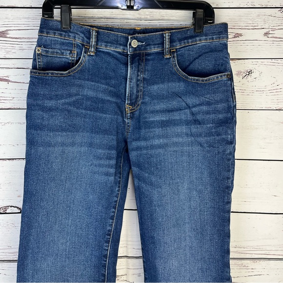 GAP Stretch Straight Distressed Denim Blue Jeans Size 16 Husky Boys EUC - Picture 3 of 15